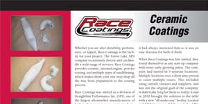 Race Coatings profile in Wheels of Thunder Magazine