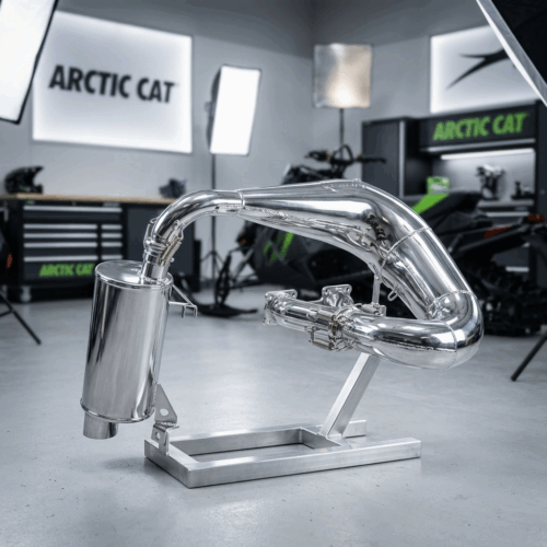 Arctic Cat 800 complete exhaust system. Includes part numbers 131-152, 131-153, 131-154