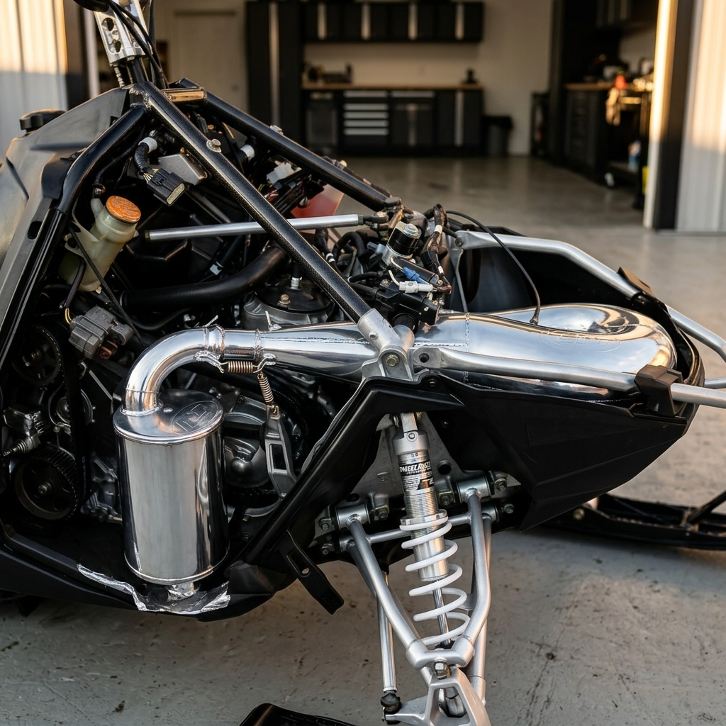 Polaris 800 Rush / Switchback / RMK Single Pipe (Ceramic Coated) - Image 2