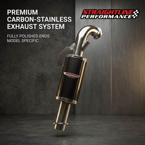 Ski-Doo REV Gen 4 & Gen 5 / Lynx Radian 600R E-TEC Carbon Fiber Muffler (Polished Stainless Steel)