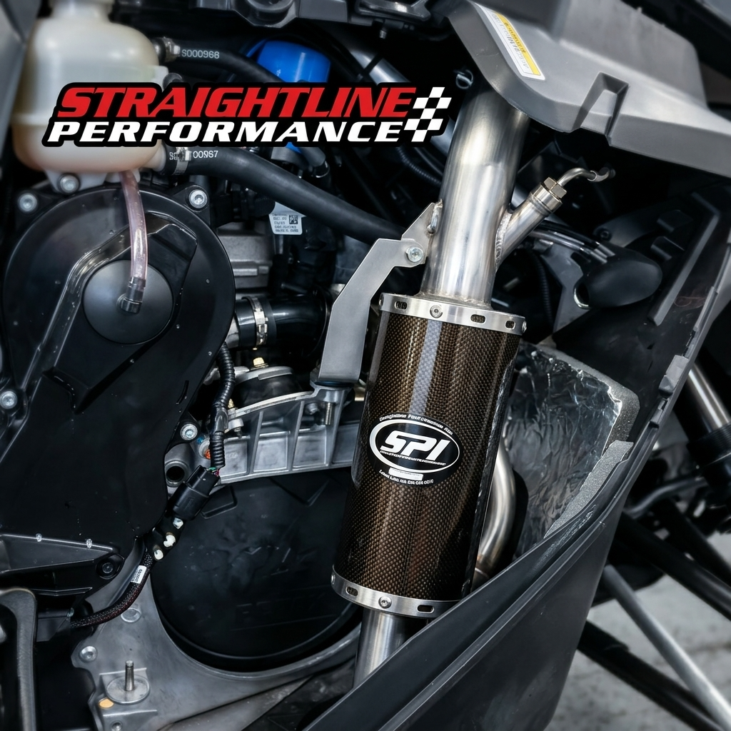 Ski-doo 850 Rev Gen 4 / Lynx Radien Carbon Fiber Muffler Stainless Steel - Image 3