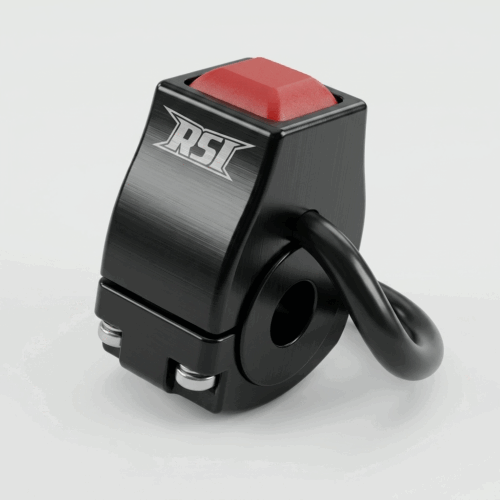 UNIVERSAL BILLET ALUMINUM ELECTRONIC REVERSE PUSH BUTTON BLACK (EXCEPT ELECTRIC START ) BLACK ANODIZED