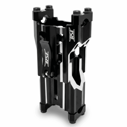 FLEX AJUSTABLE PIVOTING RISER – ADJUSTS FROM 4-6′ BLACK W/ MACHINED & LASERED ACCENTS BLACK ANODIZED