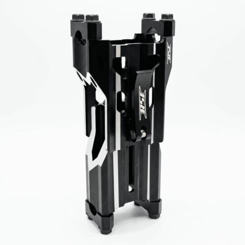 FLEX AJUSTABLE PIVOTING RISER – ADJUSTS FROM 5-8′ BLACK W/ MACHINED & LASERED ACCENTS BLACK ANODIZED