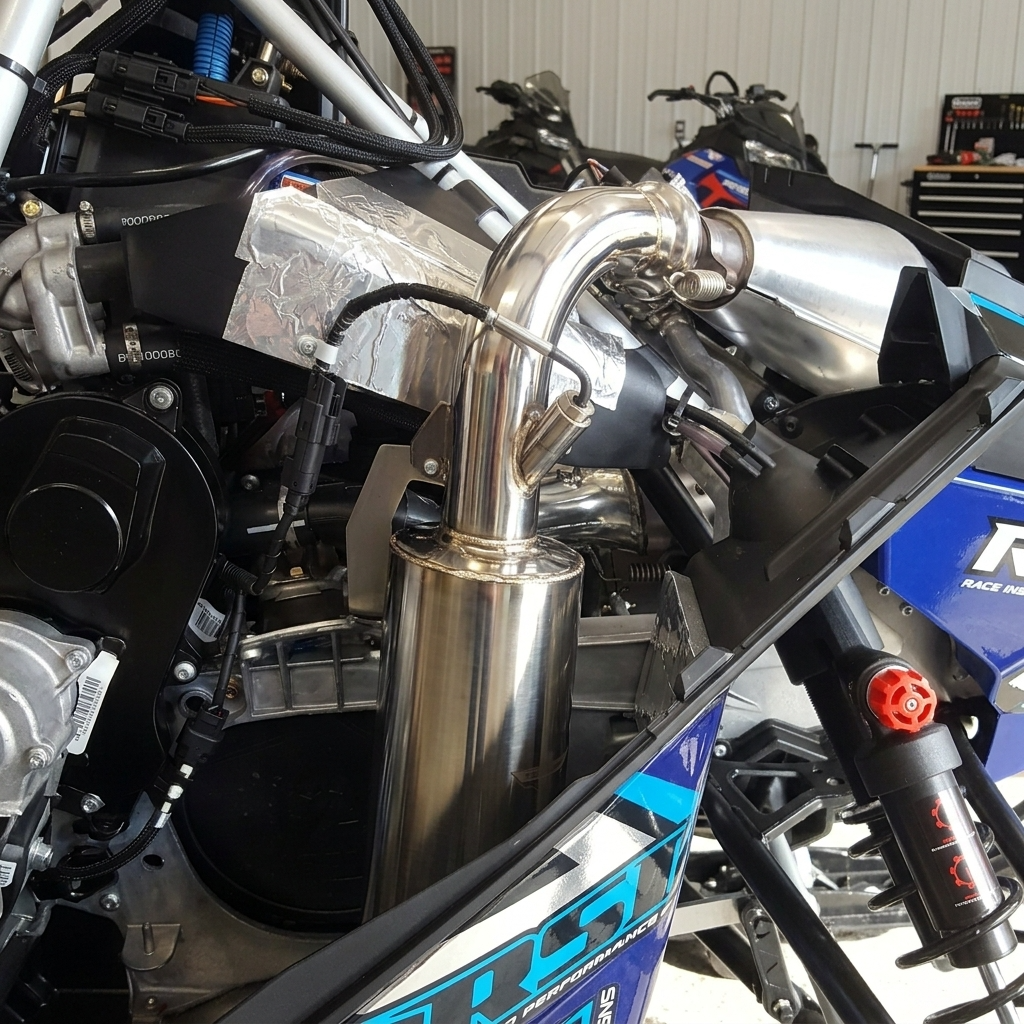 Ski-Doo 850 REV Gen 4 / Lynx Radian Ultra Lite Muffler (Polished Stainless Steel) - Image 2