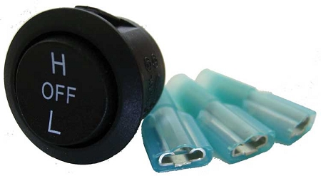 UNIVERSAL ROUND 3 POSITION ON/OFF/ON ROCKER SWITCH