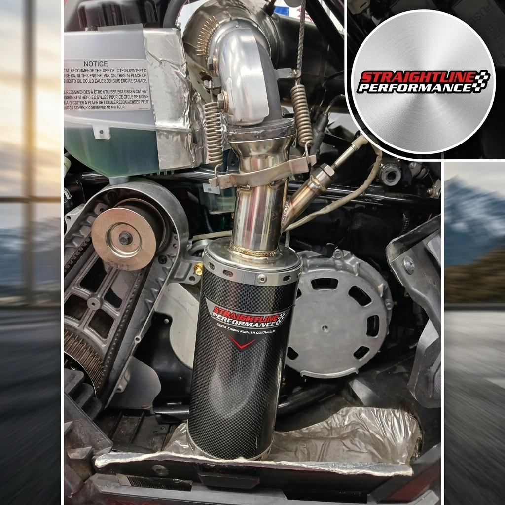 Straightline Performance Yamaha Mountain Max 800 Lightweight Carbon Fiber Muffler - Image 2