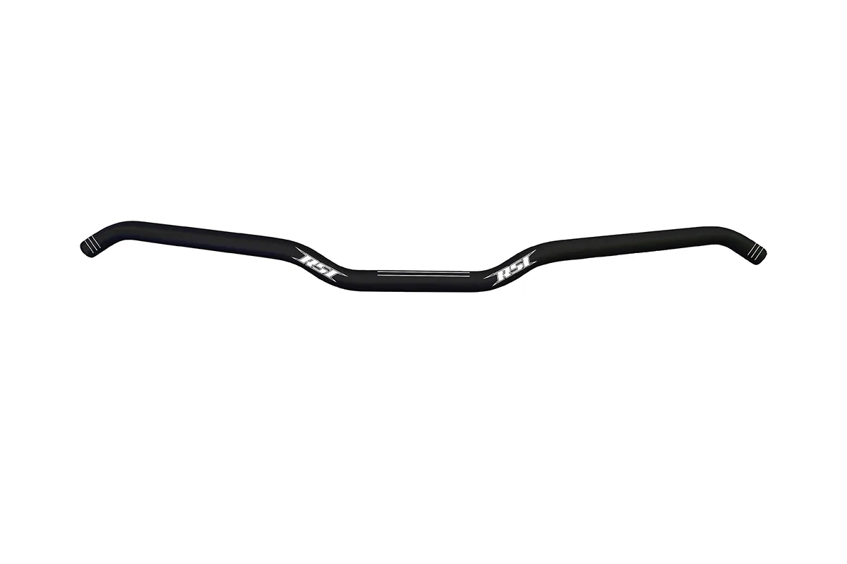 CHROMOLY HUSTLER -7/8" CLAMP AREA - HOOKED HANDLEBAR - 13 DEGREE SWEEP - 1" RISE - 30" WIDE - BLACK