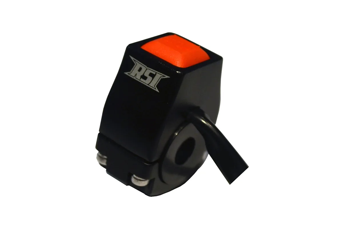 BILLET ALUMINUM MOMENTARY KILL SWITCH PUSH BUTTON BLACK ANODIZED
