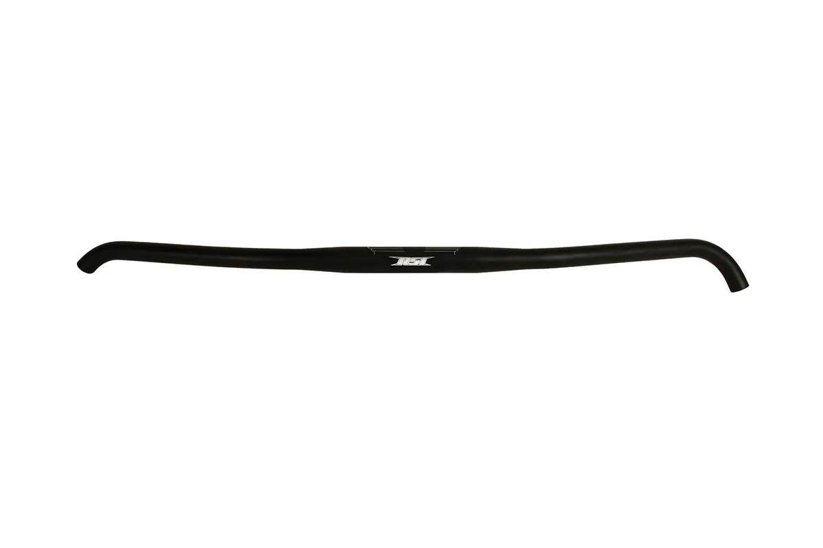 RACE BEND WITH HOOKS- TAPERED 1-1/8" CLAMP AREA -7/8" HANDLEBAR - 16 DEGREE SWEEP -0 RISE- 25.5" WIDE - BLACK ANODIZED