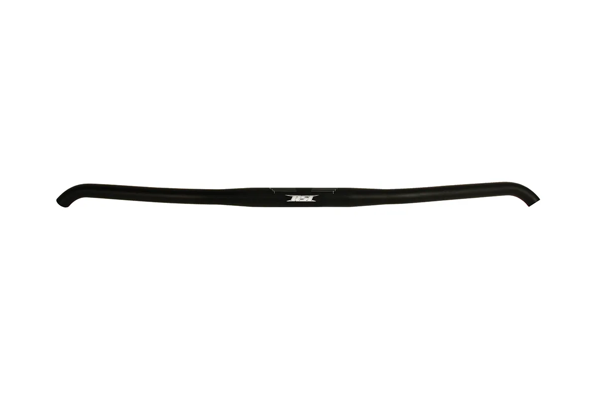 TAPERED 1-1/8" CLAMP AREA -7/8" HANDLEBAR - 16 DEGREE SWEEP-0 RISE - 25.5" WIDE -NO HOOKS- BLACK ANODIZED