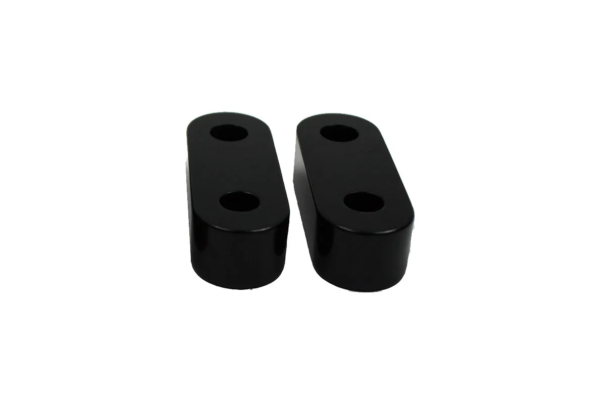 1/2" POLARIS RISER BLOCKS, BLACK / PR (FOR FLAT PLATE STEERING POSTS)