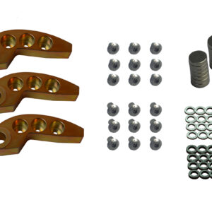 64-80 Gram  Adjustable Weight  Kit  (bushed) Set of 3 /  Now with the  complete tuning kit:  Including  Bolts, Washers, and Tungsten.  Total weight is 88.6g. With additional tungsten purchase