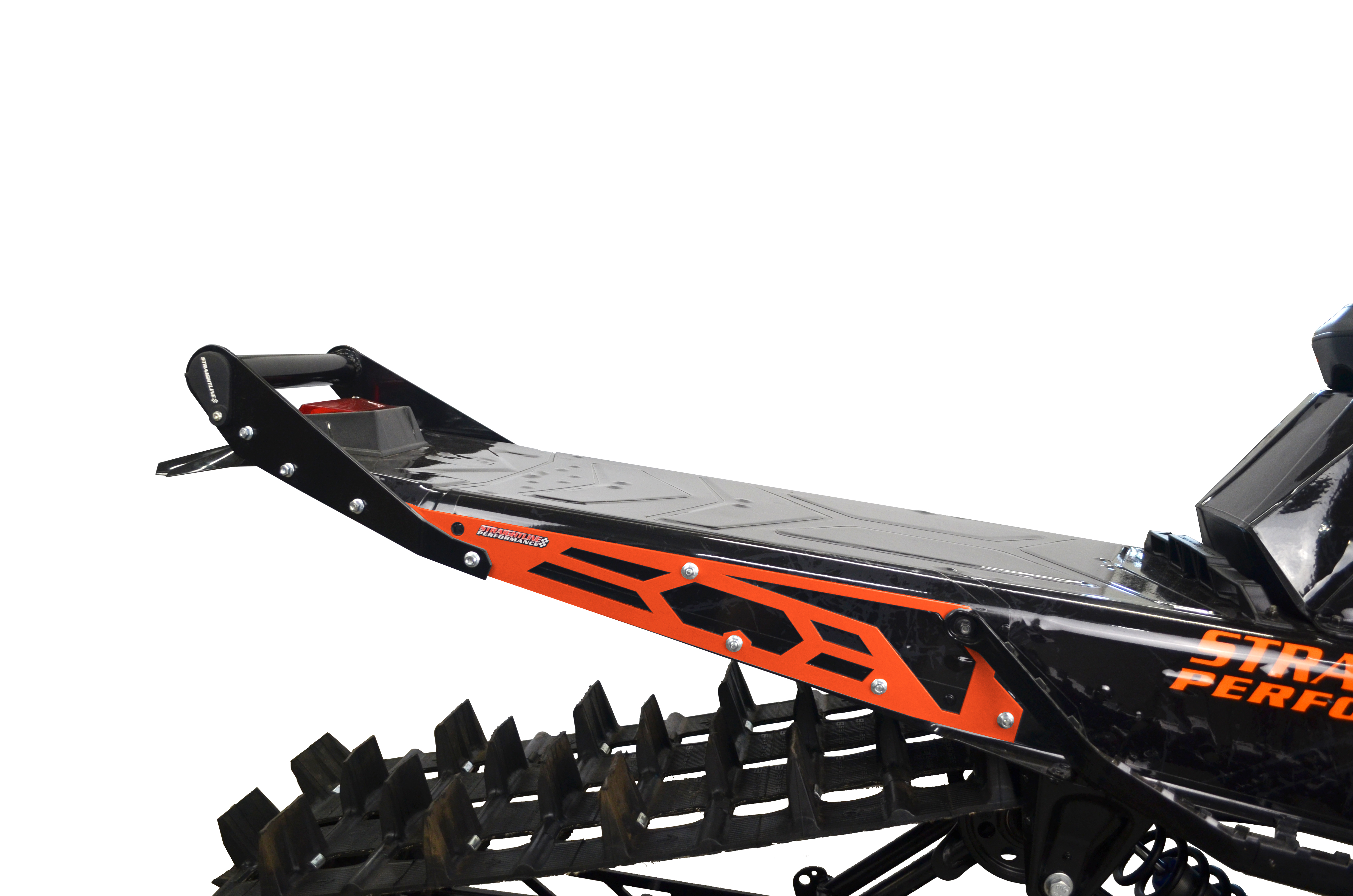 Polaris Matryx HNG Rear Bumper 146" SLASH Tunnel - Black Handle, Orange Plates