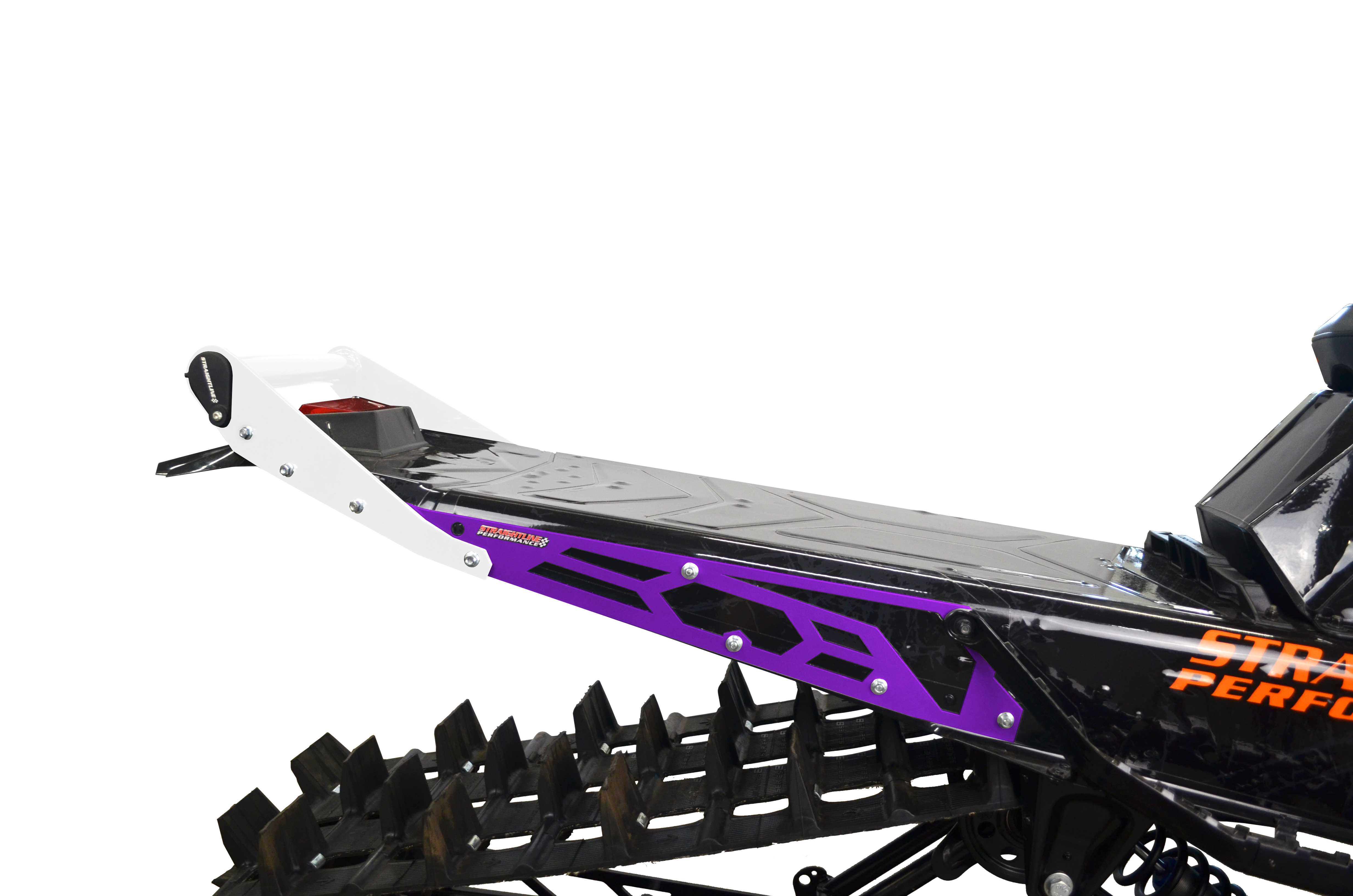 Polaris Matryx HNG Rear Bumper 146" SLASH Tunnel - White Handle, Purple Plates