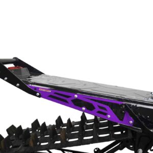 Polaris Matryx HNG Rear Bumper 163-165" SLASH Tunnel - Black Handle, Purple Plates