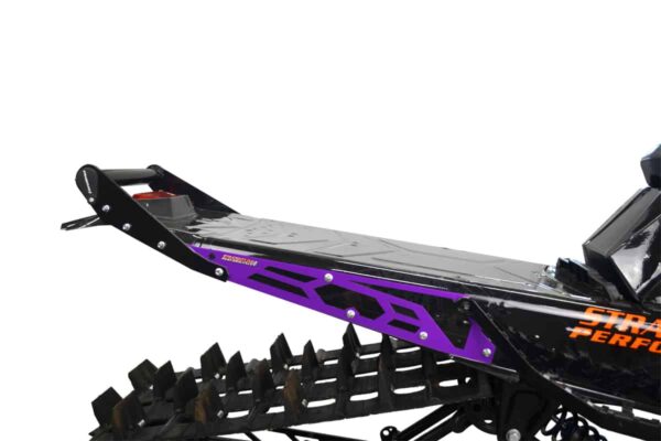 Polaris Matryx HNG Rear Bumper 146" SLASH Tunnel - Black Handle, Purple Plates