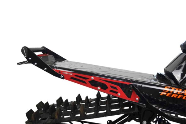 Polaris Matryx HNG Rear Bumper 163-165" SLASH Tunnel - Black Handle, Red Plates